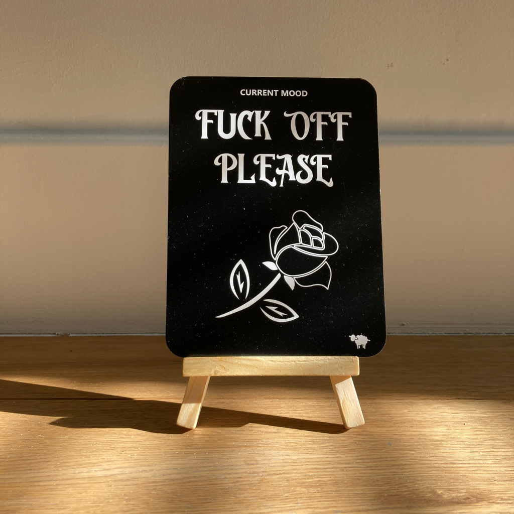 F*cking Current Mood Deck with Easel Stand